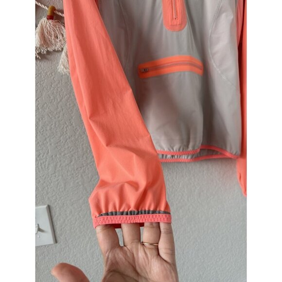 Lululemon Run Stash & Dash Half Zip Pullover Reflective Loose Fit Pop Orange 4 - Picture 6 of 10